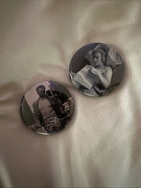 James Dean and Marilyn Monroe + Portrait  Pin Set - Black & White